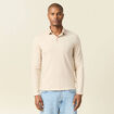 Polo manches longues sable homme