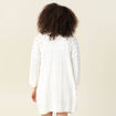 Gilet long ajour&eacute; ecru femme