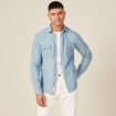 Chemise en jean bleu clair homme