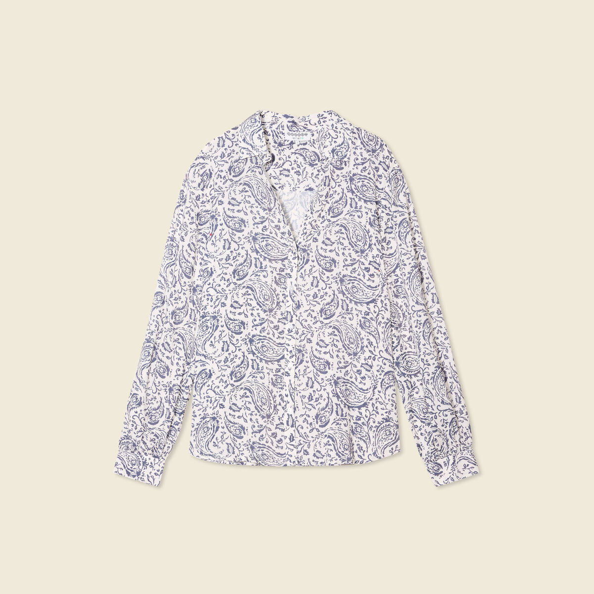 Blouse manches longues blanc femme