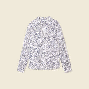 Blouse manches longues blanc femme