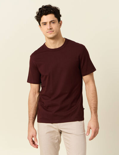 T-shirt éco-responsable bordeaux homme