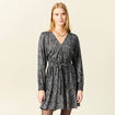 Robe évasée éco-responsable noir femme