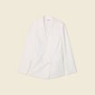 Veste esprit blazer droite ecru femme