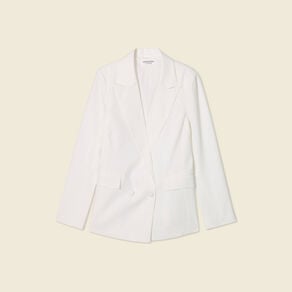 veste esprit blazer droite ecru femme Veste esprit blazer droite ecru femme