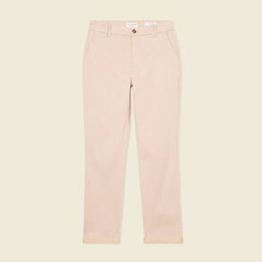 Pantalon chino cigarette rose clair femme