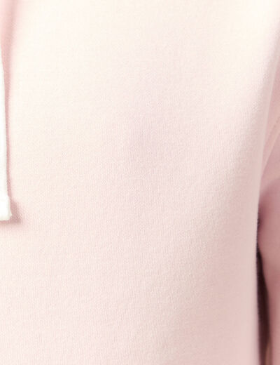 Sweat &agrave; capuche rose poudr&eacute;e homme