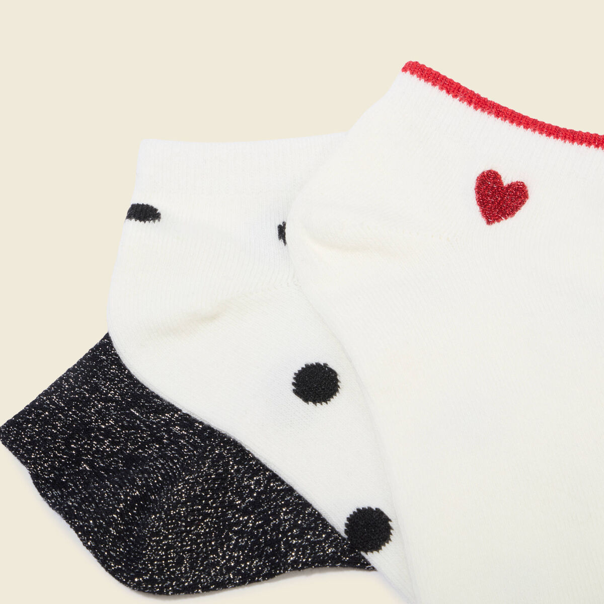 Lot de 3 paires de chaussettes noir femme