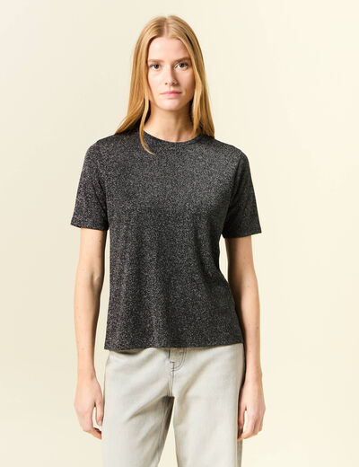 T-shirt manches courtes gris foncé femme