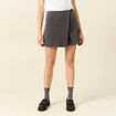 Jupe-short taille haute gris femme