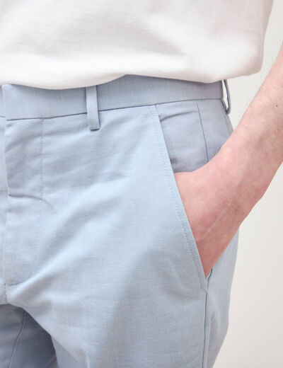 Pantalon chino bleu gris homme