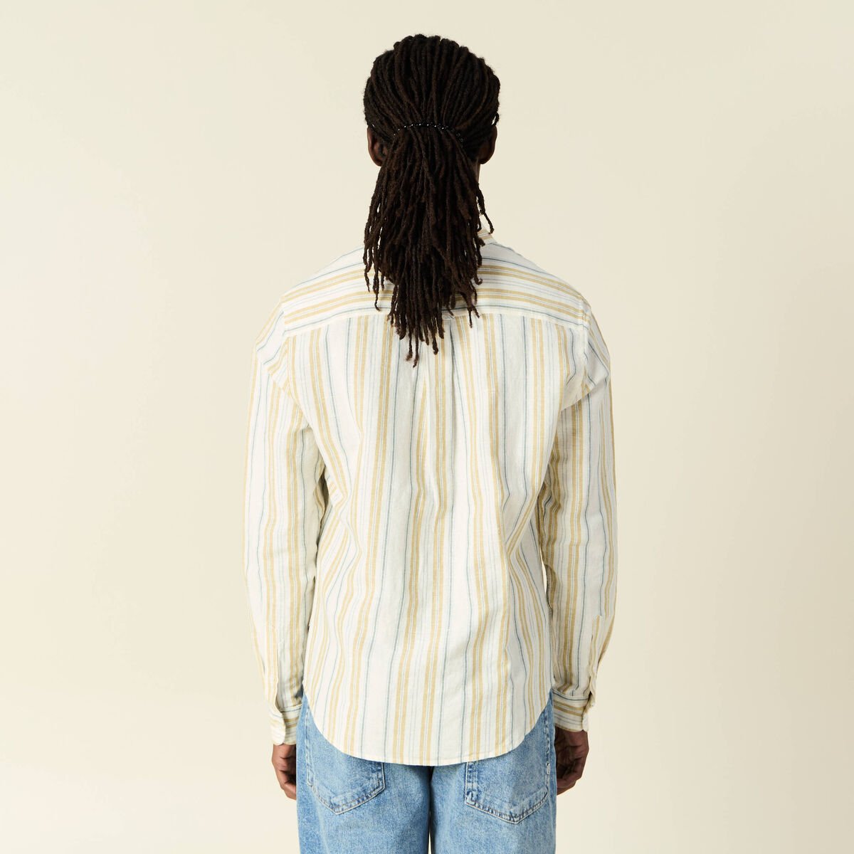 Chemise manches longues ecru homme