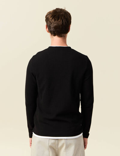 T-shirt manches longues noir homme