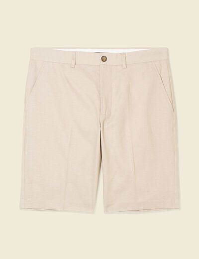 Bermuda droit gris homme