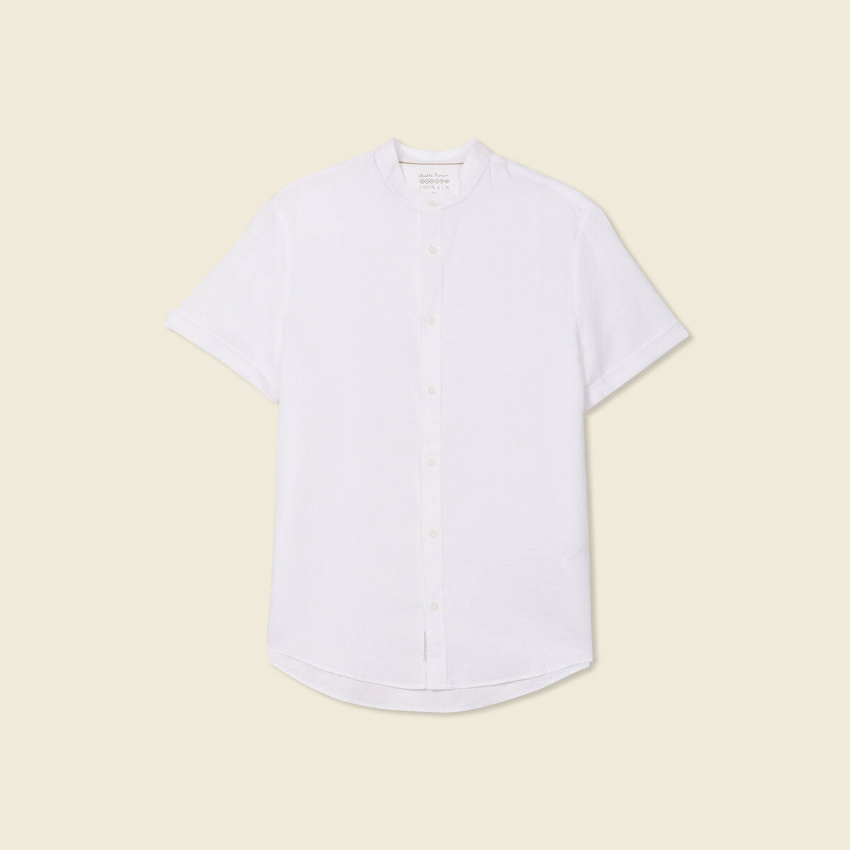 Chemise manches courtes blanc homme