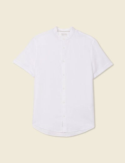 Chemise manches courtes blanc homme