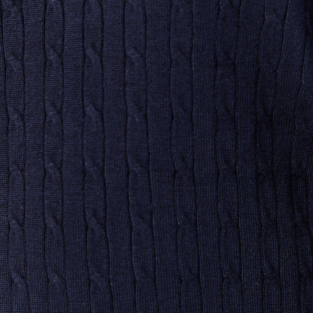 Polo avec torsade et c&oelig;ur brod&eacute; bleu marine femme