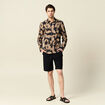 Chemise manches longues marron homme