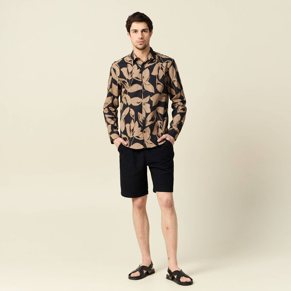 chemise manches longues marron homme Chemise manches longues marron homme
