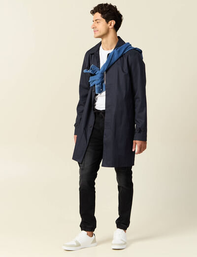 Jeans battle à coulisse denim noir homme