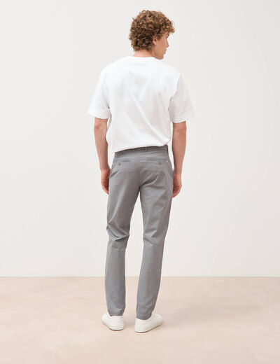 Pantalon chino slim gris homme