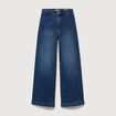 Jeans large taille haute denim stone femme