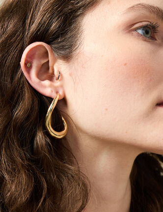 Boucles d'oreilles créoles couleur or femme