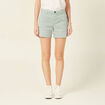 Short chino éco-responsable vert pastel femme