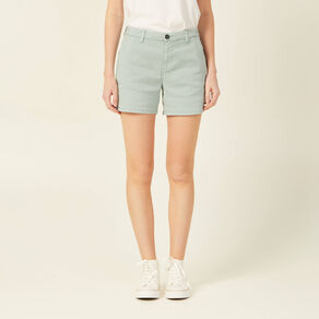 short chino eco responsable vert pastel femme Short chino éco-responsable vert pastel femme