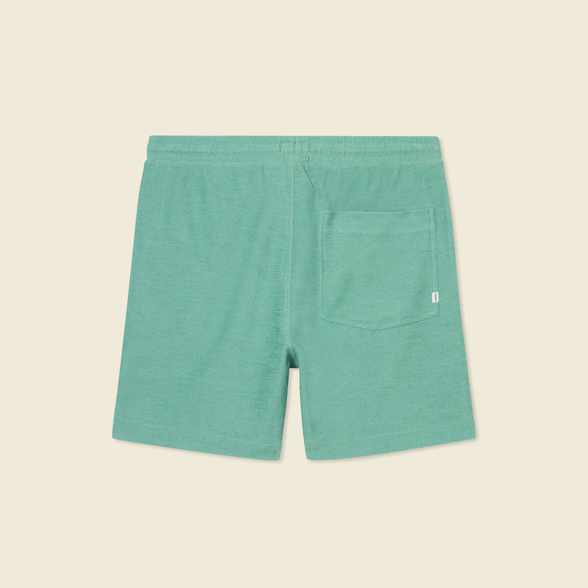 Short droit avec cordon vert homme