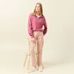 Pantalon cargo battle 7/8ème vieux rose femme