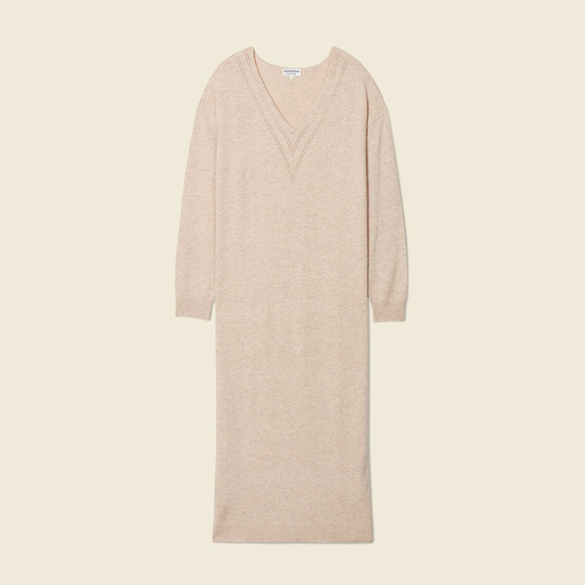 Robe pull éco-responsable creme femme