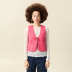 Gilet r&eacute;versible droit sans manches multicolore femme