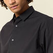Chemise manches longues gris foncé homme