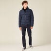 Doudoune droite zippée bleu marine homme