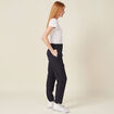 Pantalon cigarette bleu femme