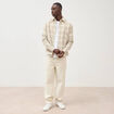 Chemise en velours manches longues sable homme
