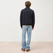 Blouson manches longues doubl&eacute; bleu marine homme
