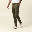 Pantalon battle bas resserr&eacute; vert kaki homme