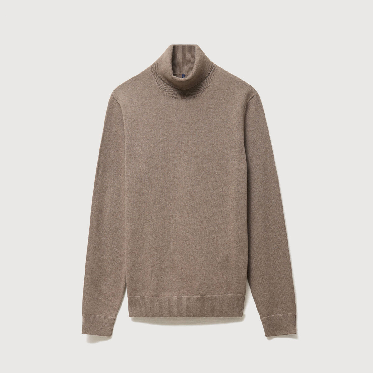 Pull manches longues vert kaki homme