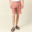 Bermuda droit marron cognac homme