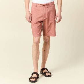 Bermuda droit marron cognac homme