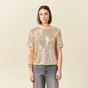 t shirt manches courtes creme femme T-shirt manches courtes creme femme