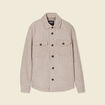 Surchemise boutonn&eacute;e beige homme