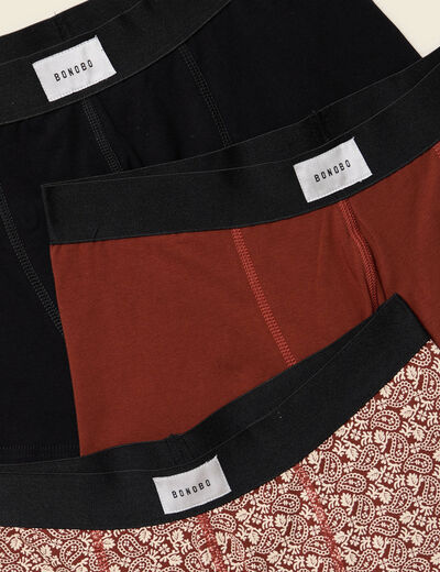 Pack de 3 boxers noir homme