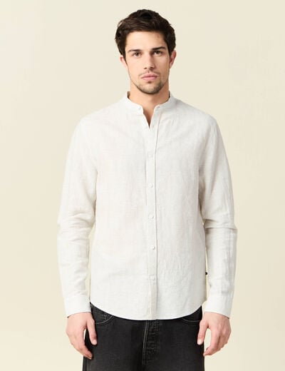 Chemise manches longues gris homme