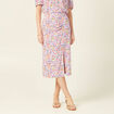 Jupe midi fourreau rose femme