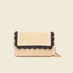 Sac tressé sable femme