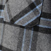 Veste surchemise droite bleu gris homme