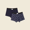 Lot 2 boxers bleu marine homme